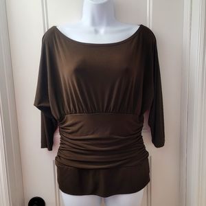 George 3/4 Sleeve Ruched Top